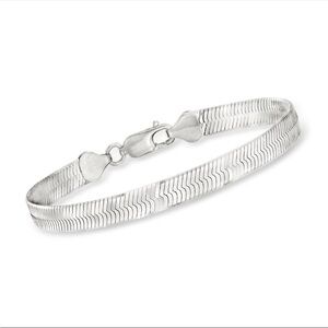 Ross-Simons Italian 6mm Sterling Silver Herringbone Bracelet